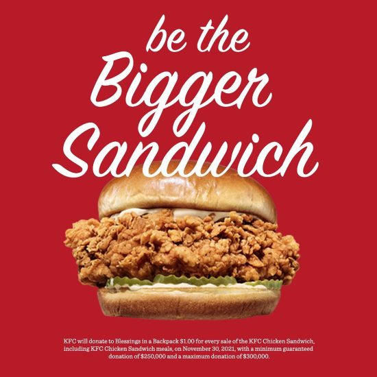 KFC puts the #ChickenSandwichWars on hold to fight a greater enemy: childhood hunger